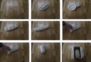 shaping dough for sandwich loaf